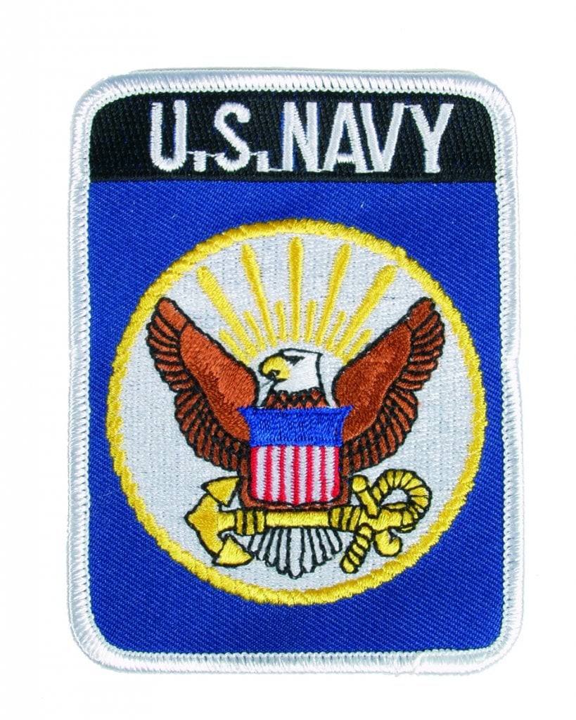 US Navy tygpatch med lim