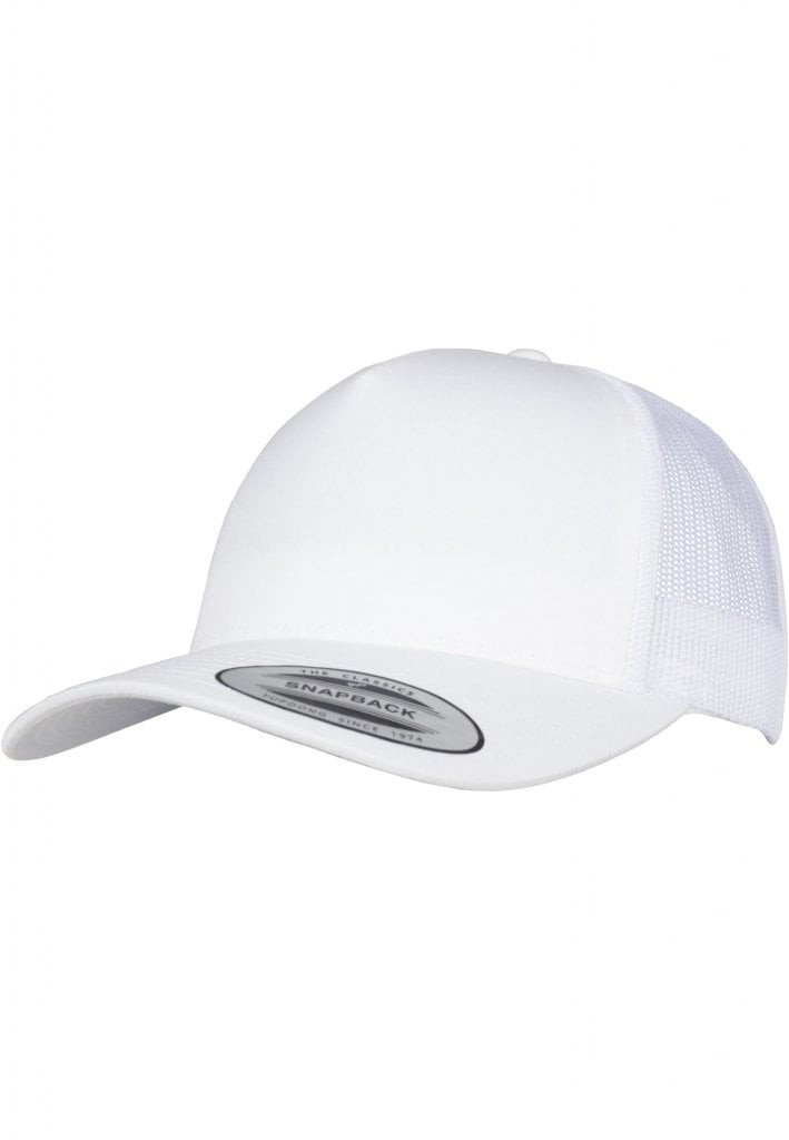 5-Panel Retro Trucker Cap (one size white)