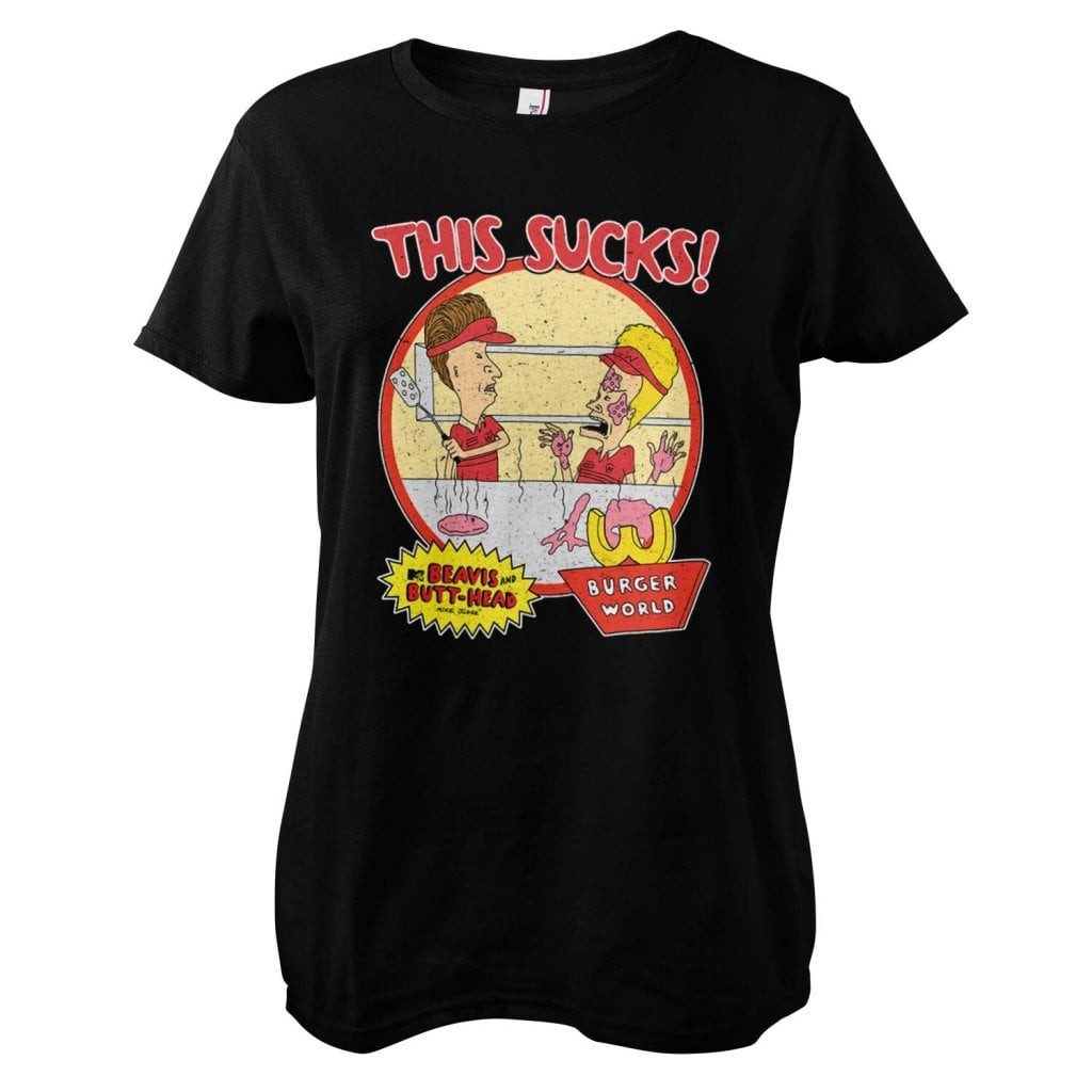 Beavis and Butt-Head - This Sucks Girly Tee (Black L)