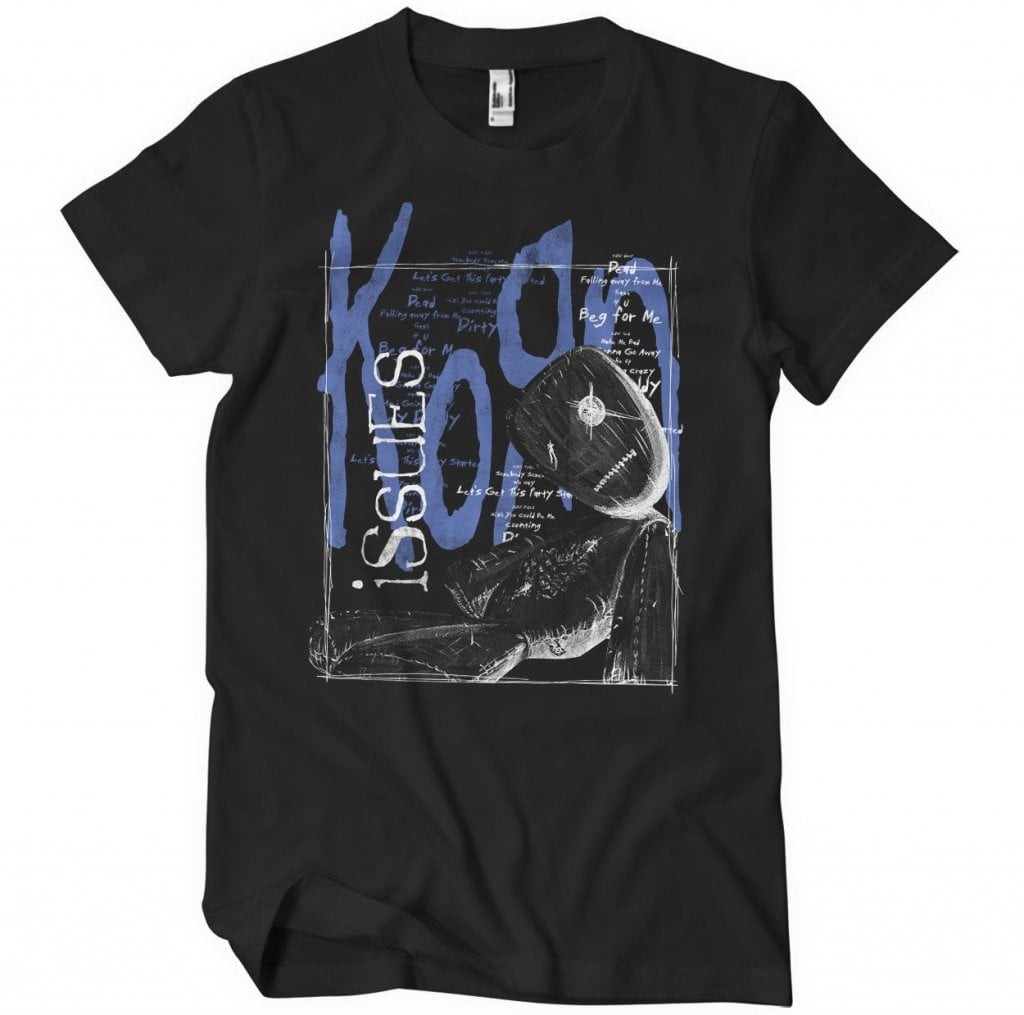 KORN T-Shirt Uomo 'Issues Tracklist In A Box', Colore Nero, Vestibilità Regular, Merch Ufficiale - 3