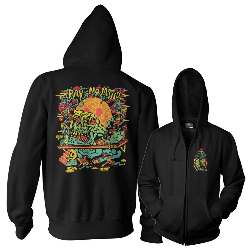 Killer Acid - Pay No Mind Zipped Hoodie (Black M)