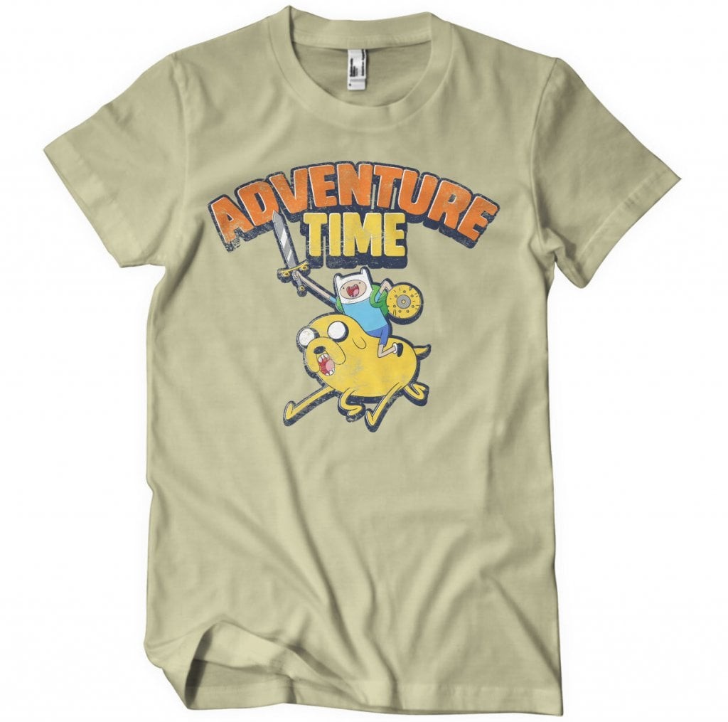 Adventure Time Washed T-Shirt (Khaki L)