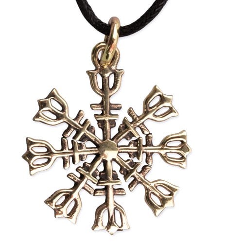 Argishjalmur i brons halsband
