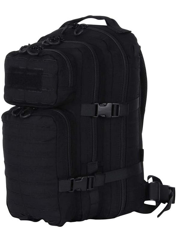 1 dag lasercut assault ryggsäck (Black)