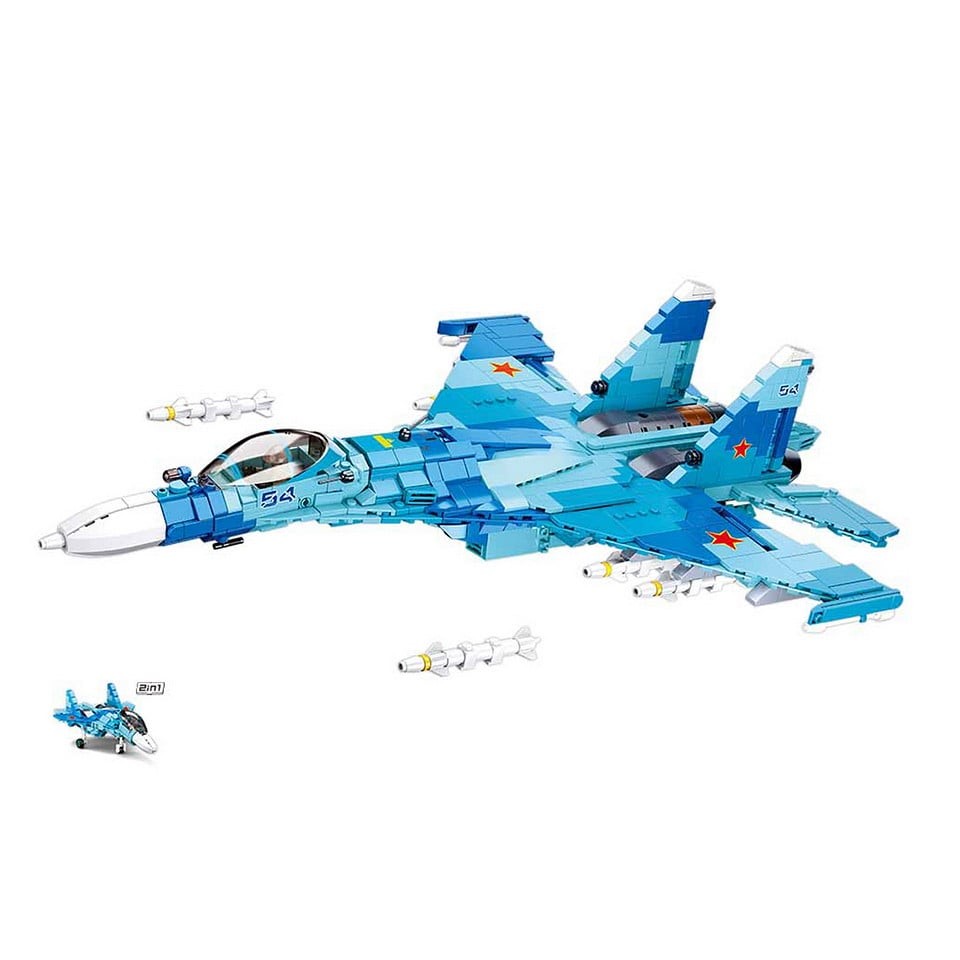 Blue jet fighter - Sluban - M38-B0985