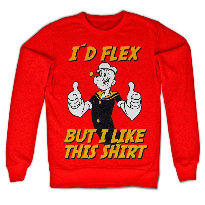 Popeye - I'd Flex But I Like This Shirt sweatshirt (L)