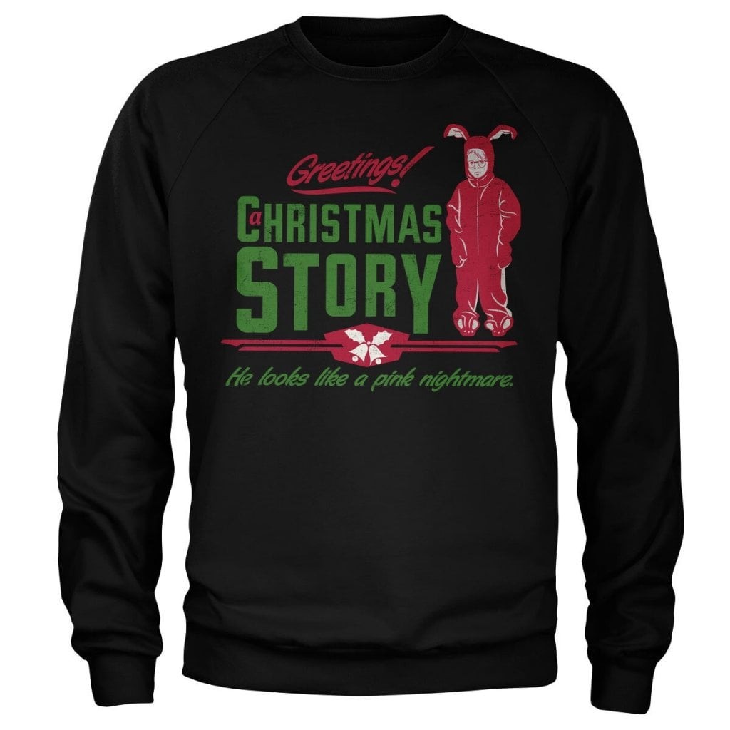 A Christmas Story - Pink Nightmare Sweatshirt (Black L)
