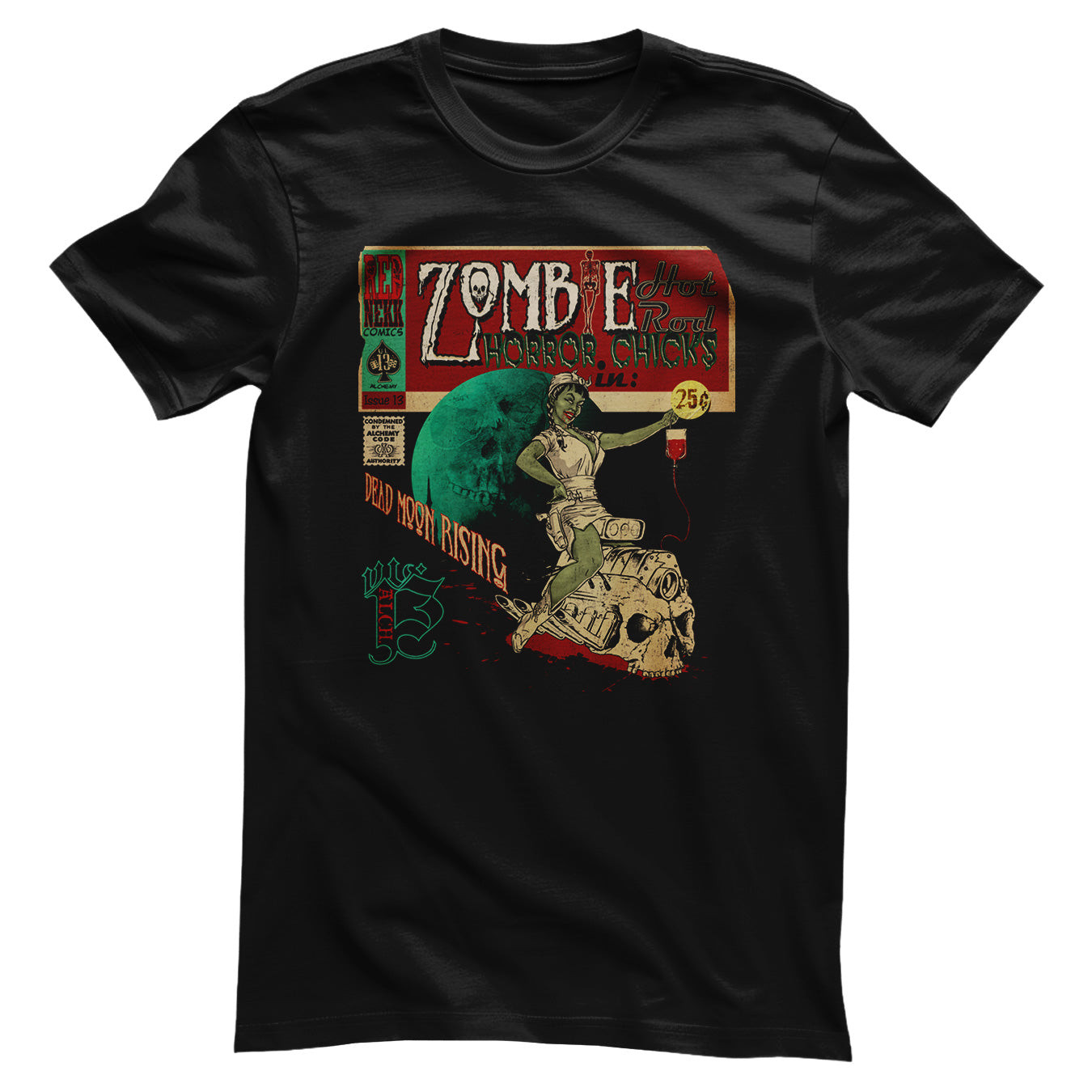 Alchemy England - Zombie Horror Chicks T-Shirt Herr (3XL Black)