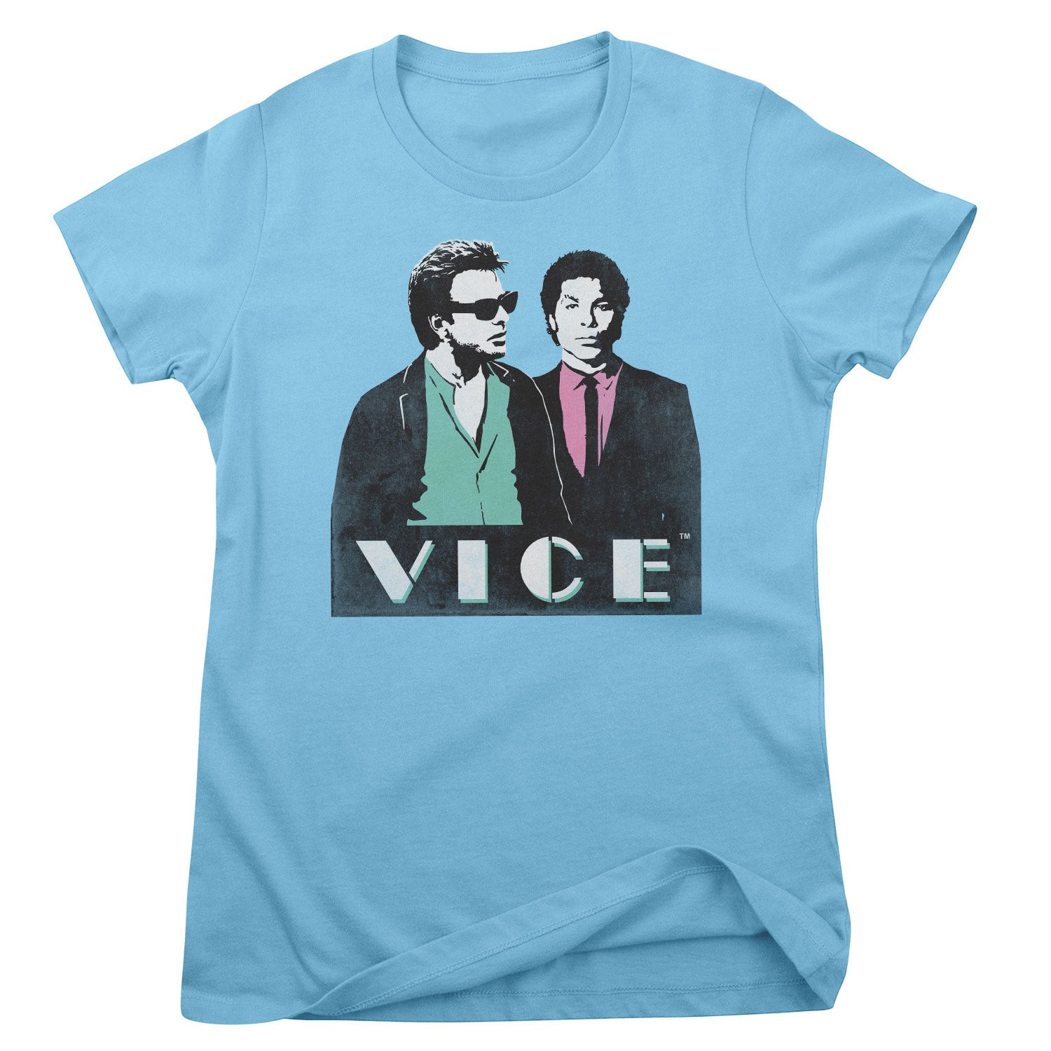 Crockett & Tubbs Vice Girly Tee (L Skyblue)