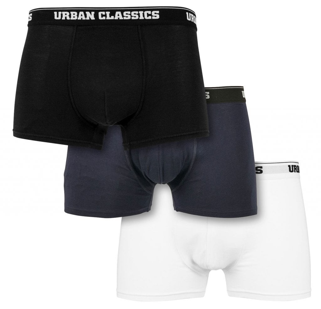 Boxerkalsong i organisk bomull 3-pack (3XL Vit/svart/blå)