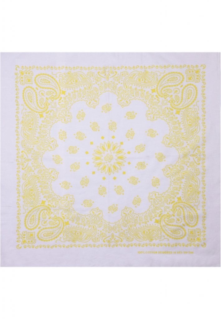 Bandana snusnäsduk (one size wht/yel)