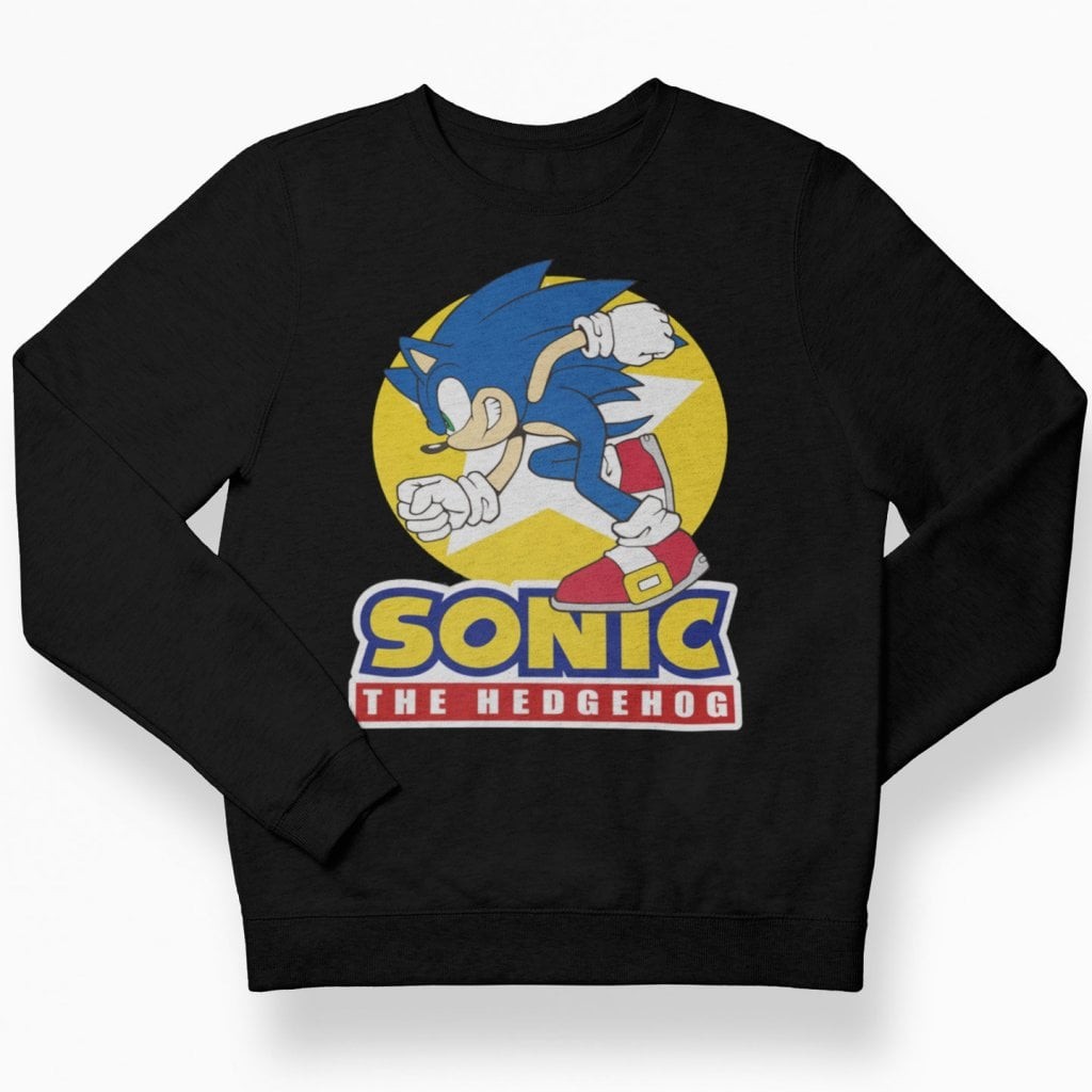 Fast Sonic - Sonic The Hedgehog barn sweatshirt (Black 5-6 år)