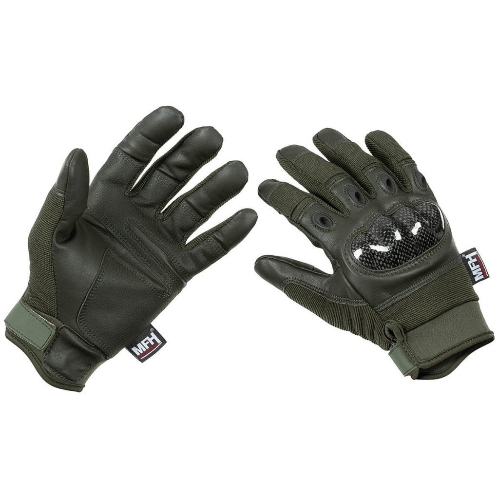 Tactical handskar med förstärkta knogar (L OD green)