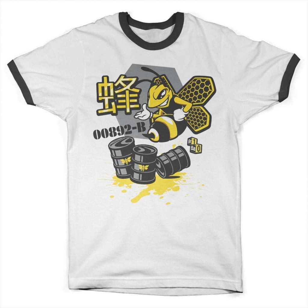 Breaking Bad Meth Bee 00892-B Ringer Tee (S WhiteBlack)