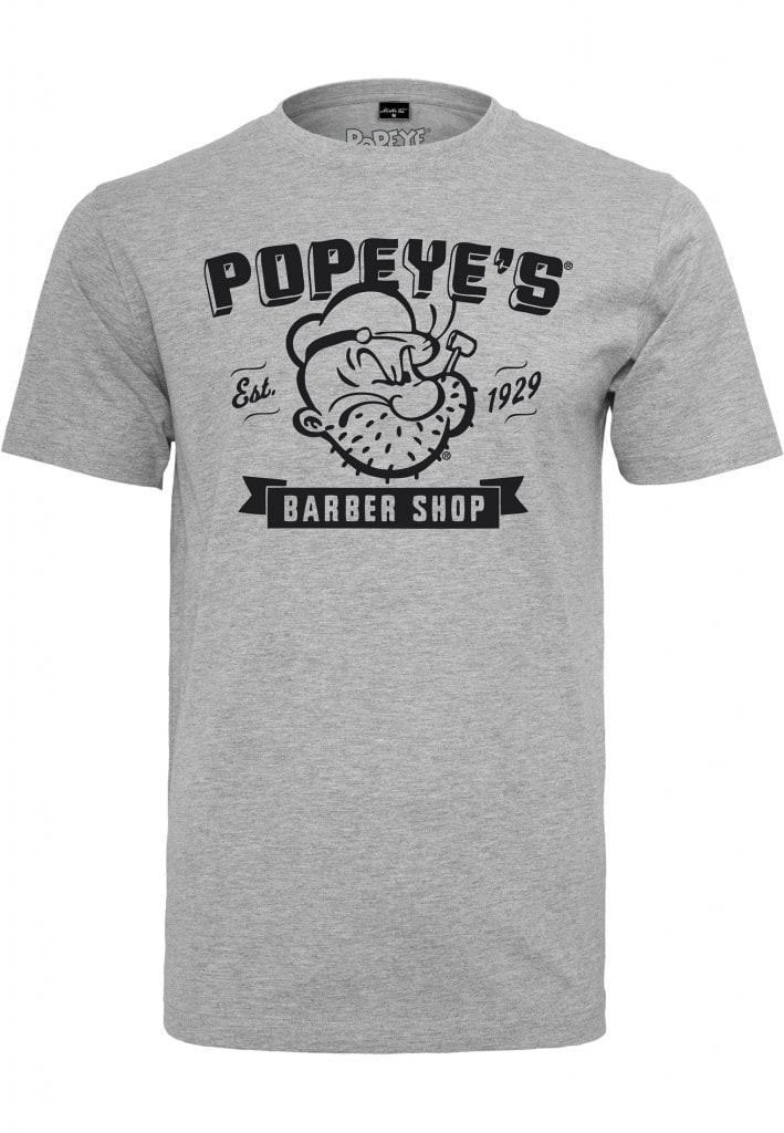 Popeye Barber Shop Tee (heather grey M)