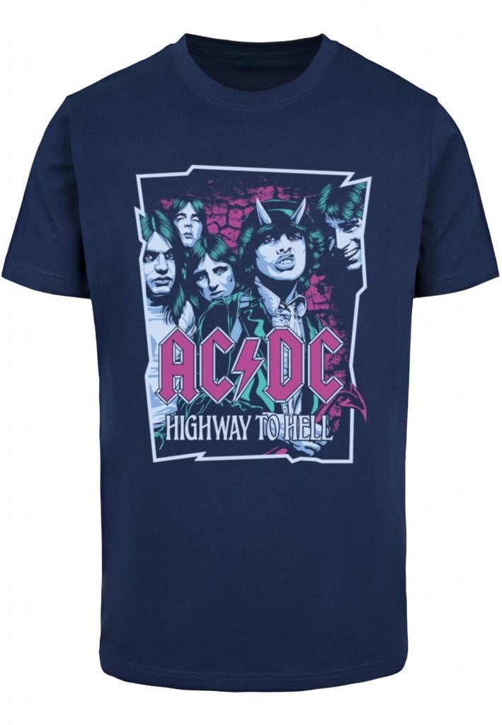 ACDC - Higway to Hell T-Shirt (M light navy)