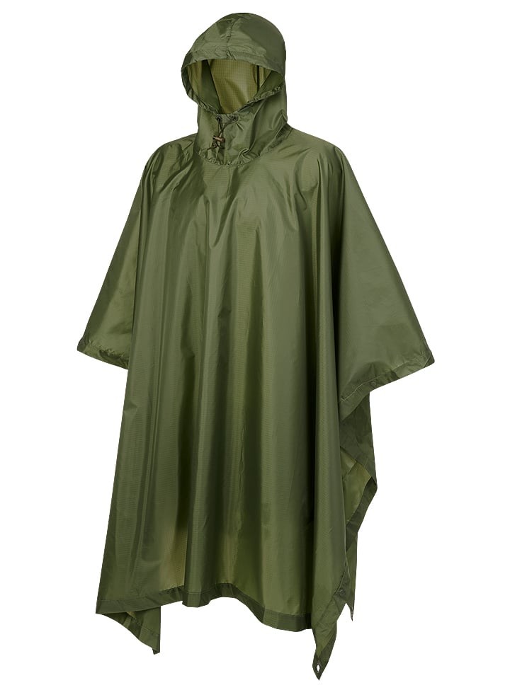 Regnponcho med ripstop (olive)