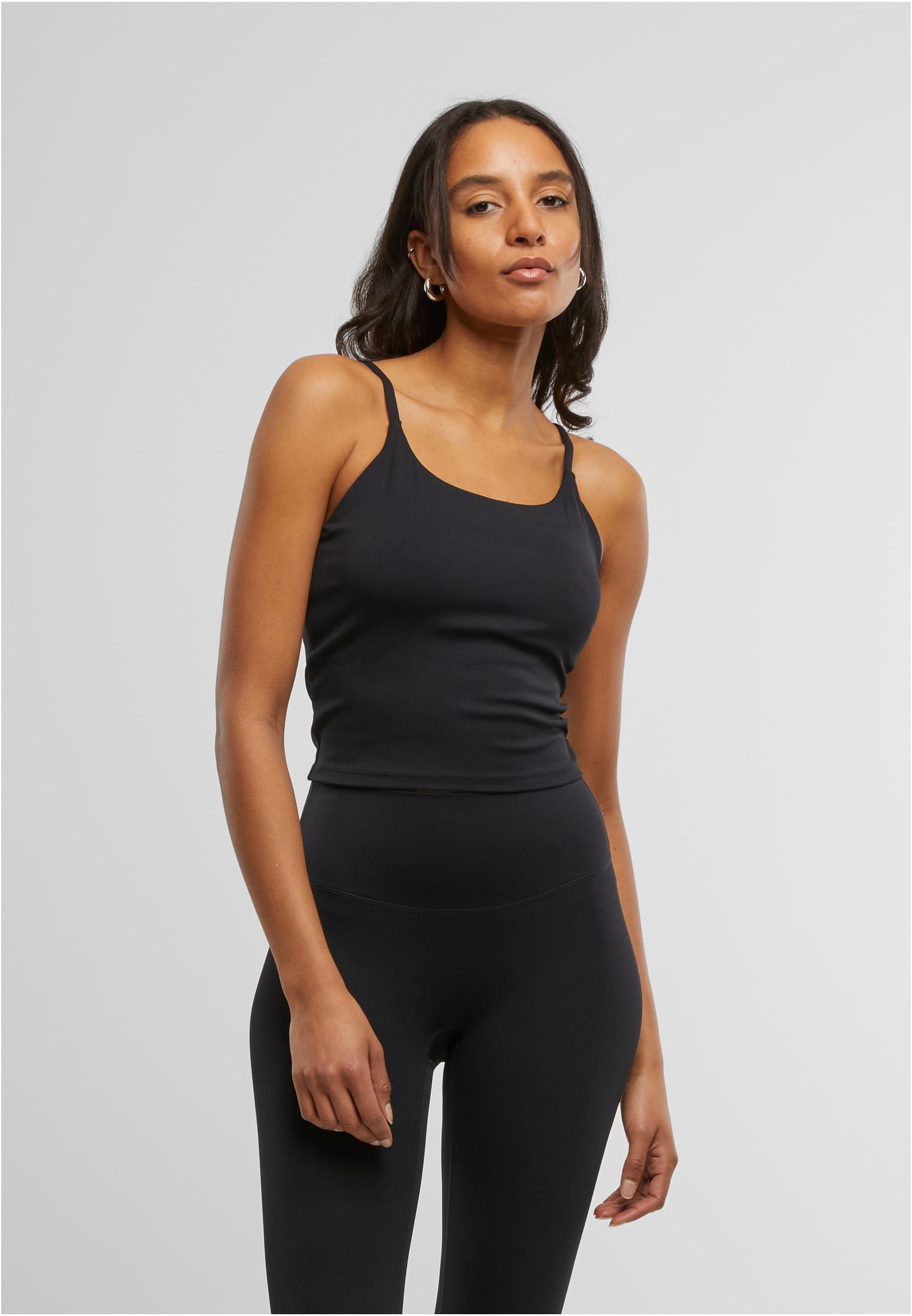 Justerbar sporttopp för damer med inbyggda kuddar (XS black)