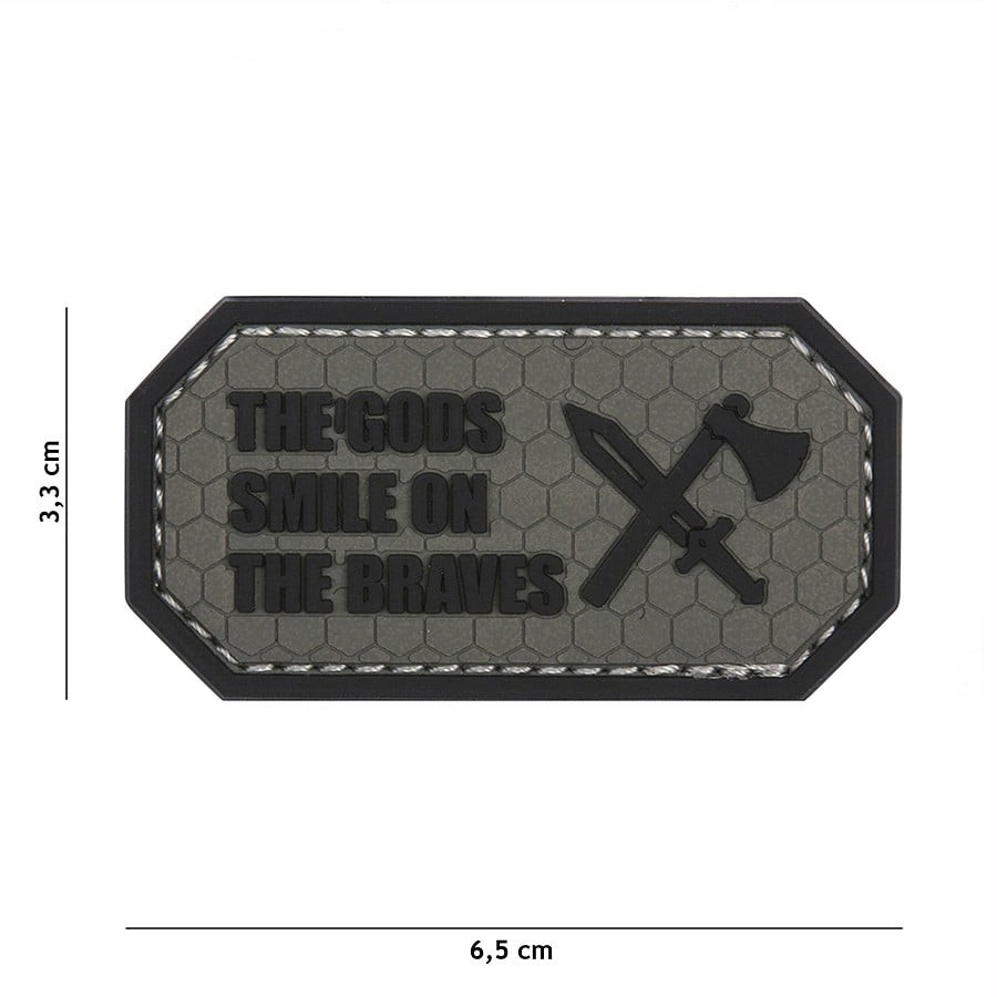 The Gods smile on the braves - Grå - PVC patch