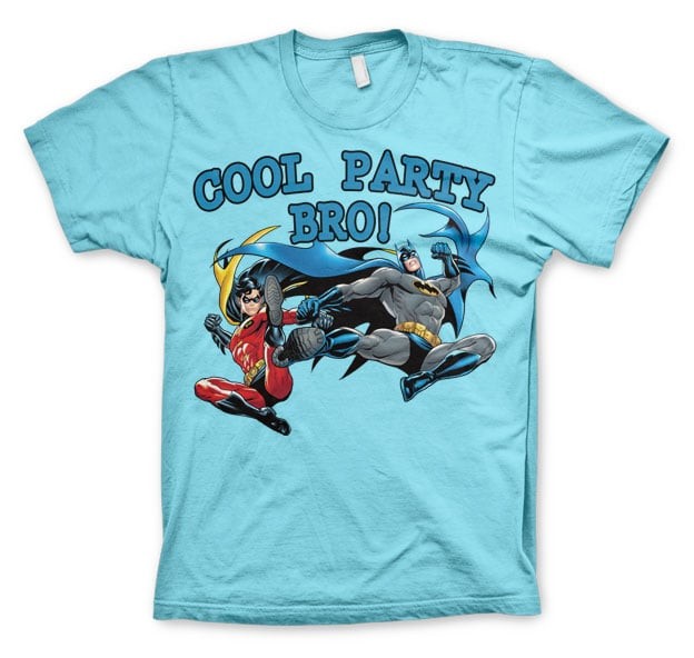 Batman - Cool Party Bro! T-Shirt (L Skyblue)
