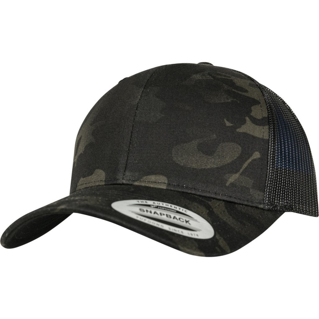 Kamouflage trucker keps (black multicam)