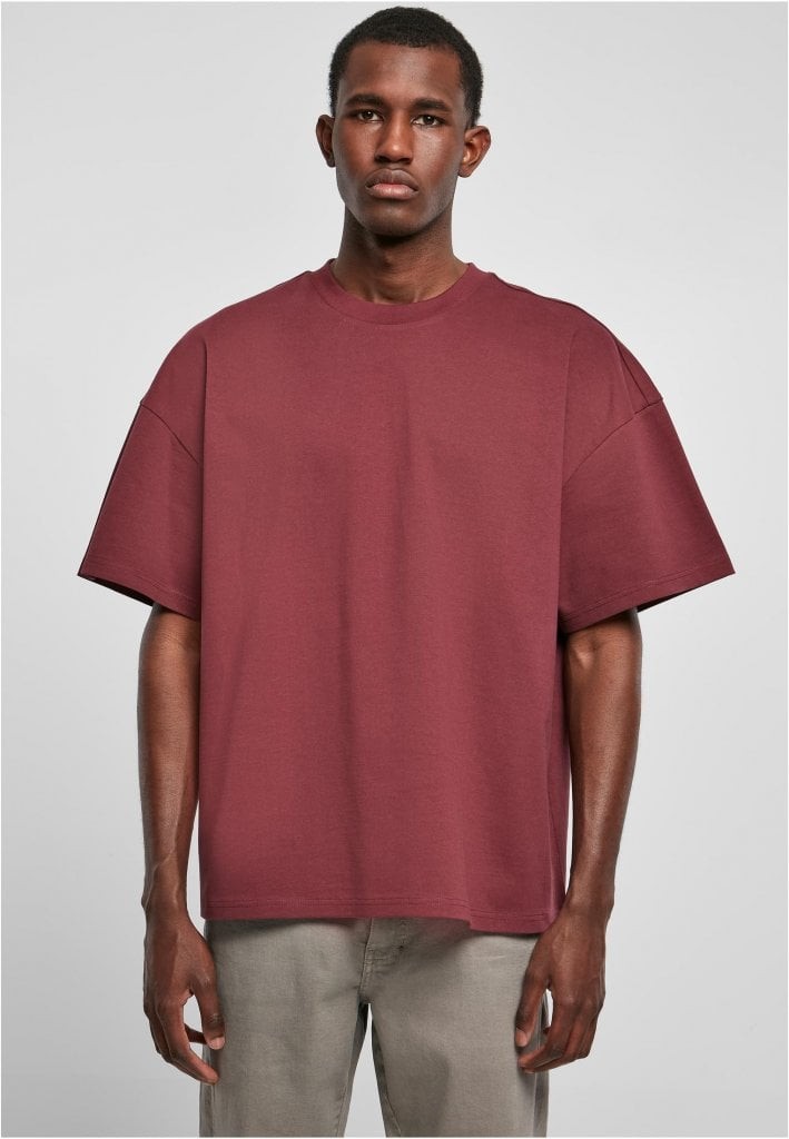 Extra tjock oversized T-shirt herr (3XL cherry)