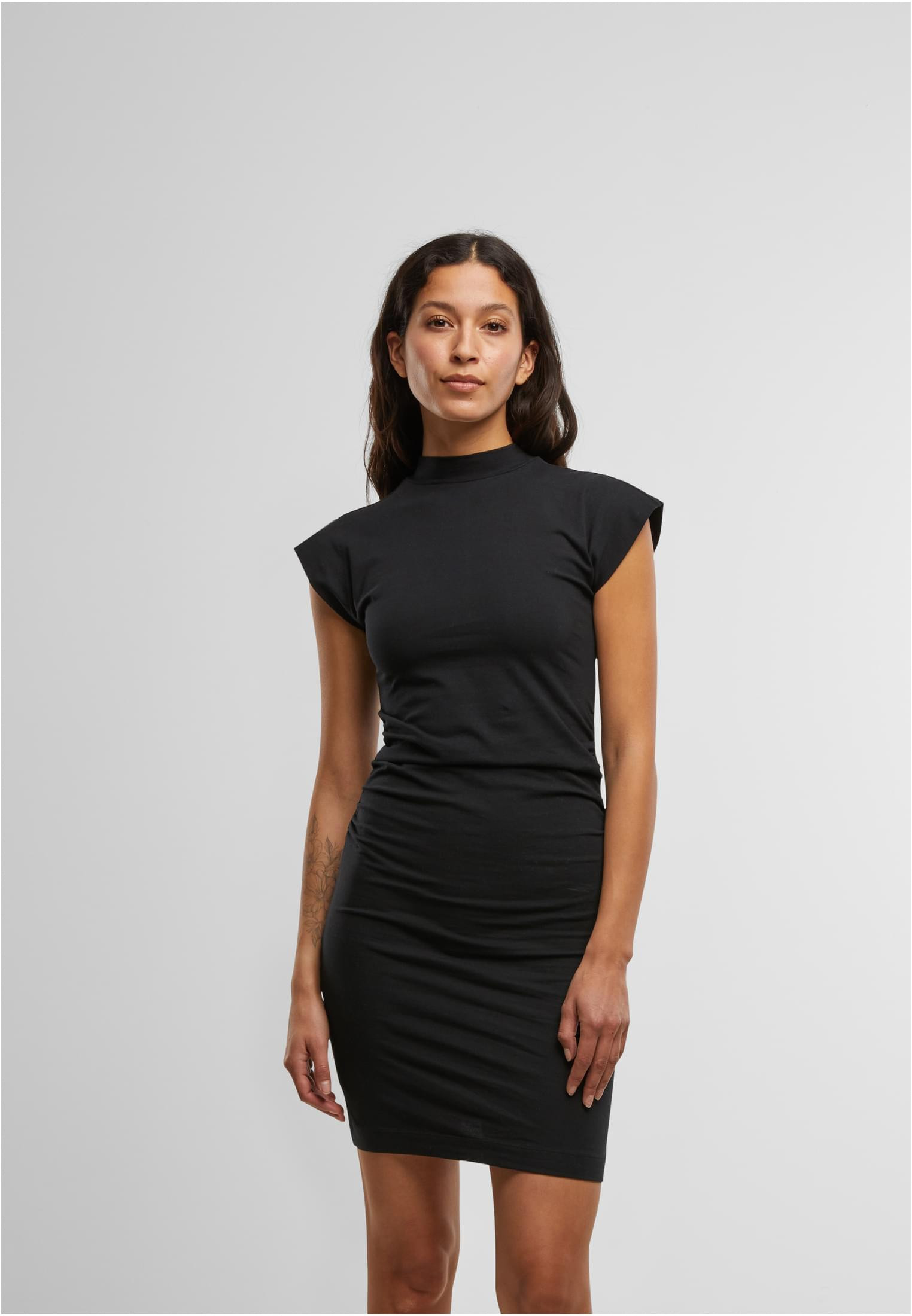 Kvinnors Kort Bomullsjersey Klänning (XS black)