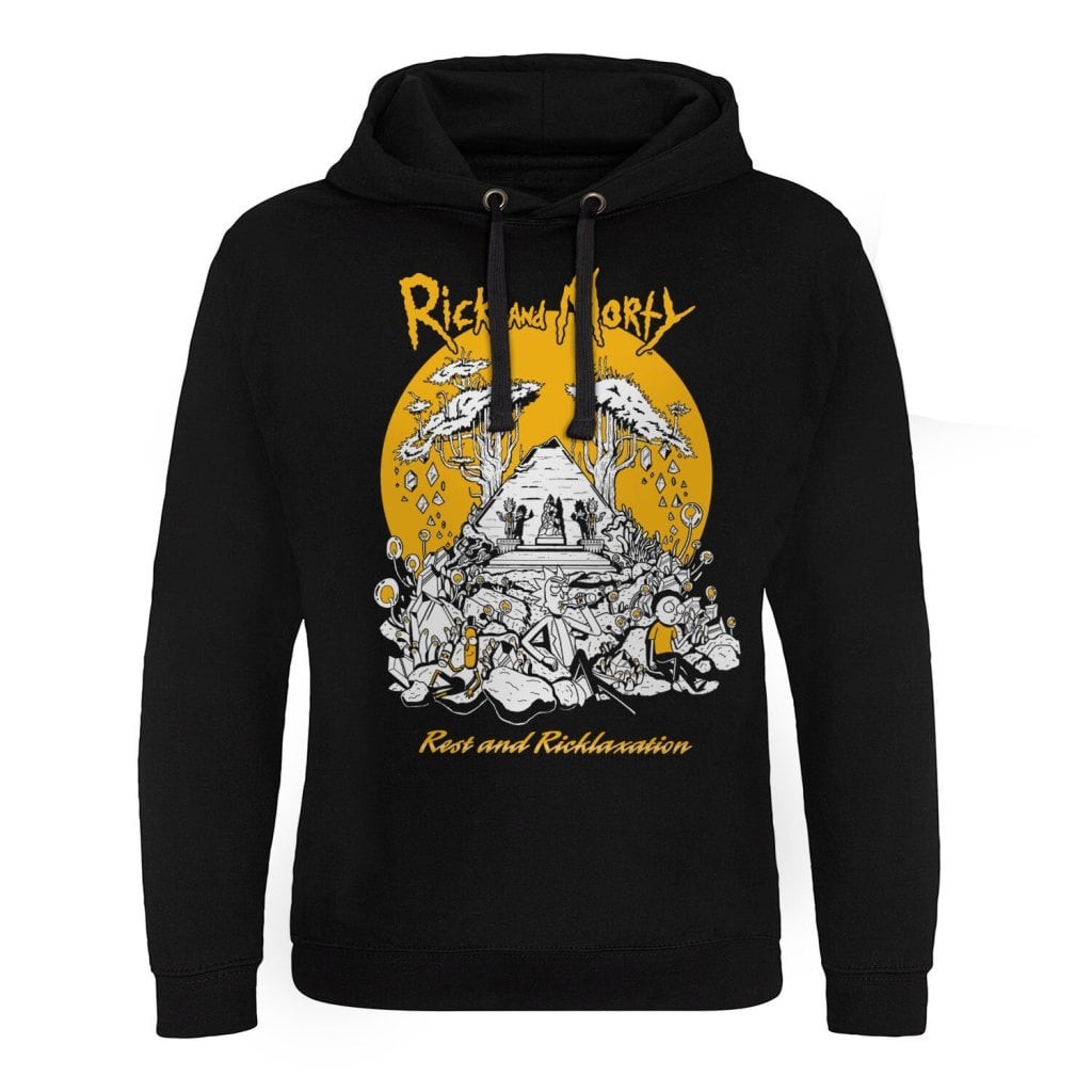 Rest And Ricklaxation Epic Hoodie Herr (Black L)