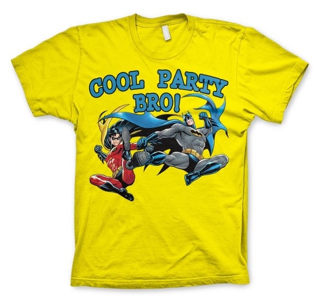 Batman - Cool Party Bro! T-Shirt (L Yellow)