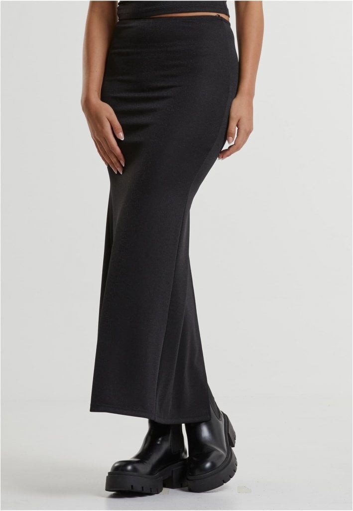 Ladies Glitter Maxi Skirt (3XL black)