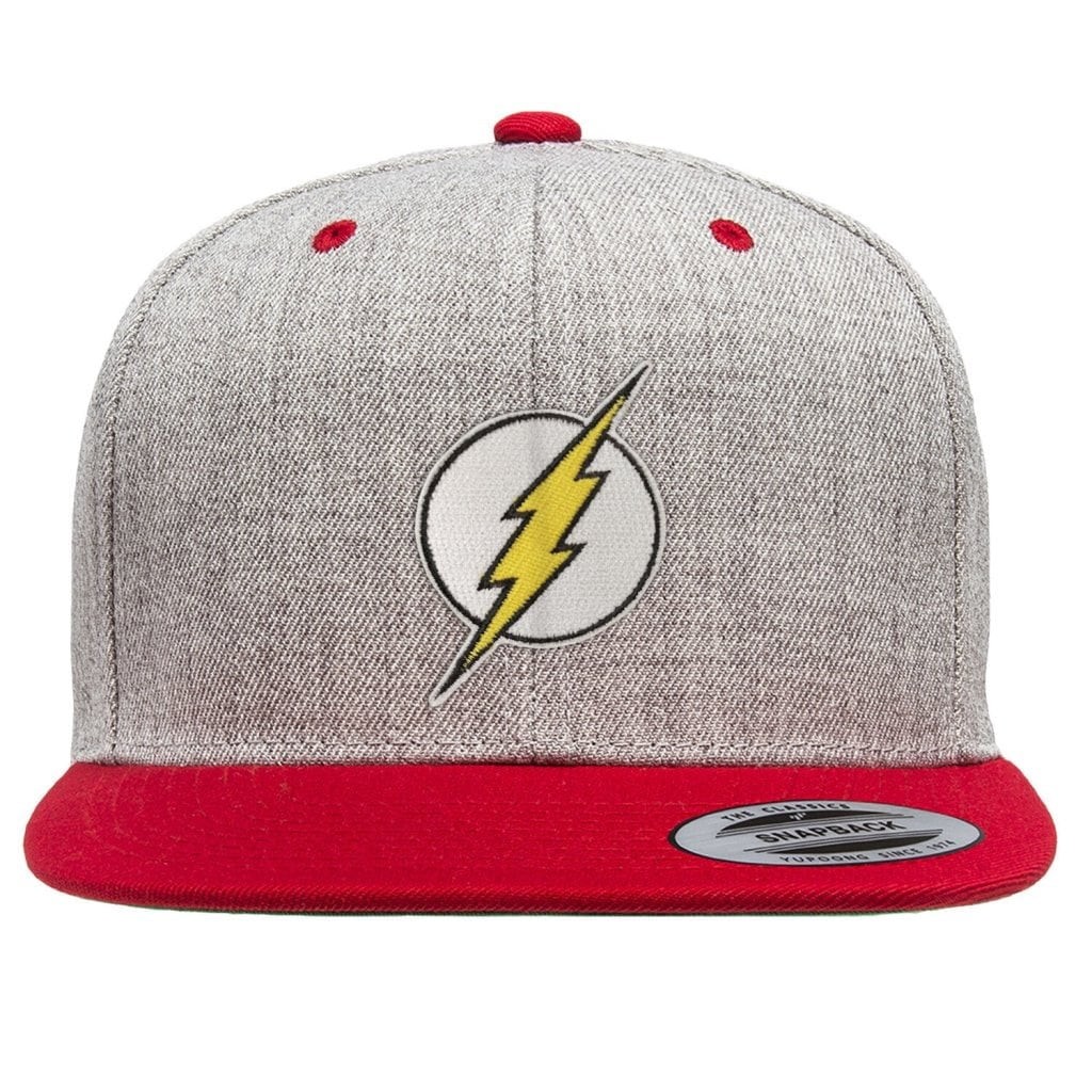 The Flash Premium Snapback Cap (HeatherGreyRed)