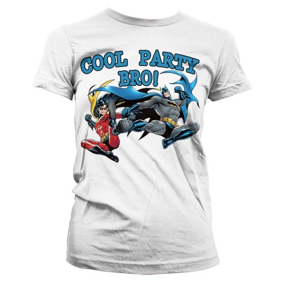 Batman - Cool Party Bro! Girly T-Shirt (L White)