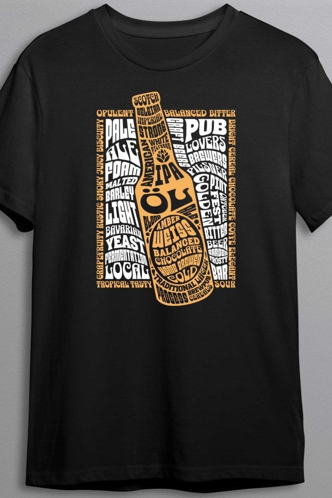 Öl - ordmoln - T-shirt (Herr S)