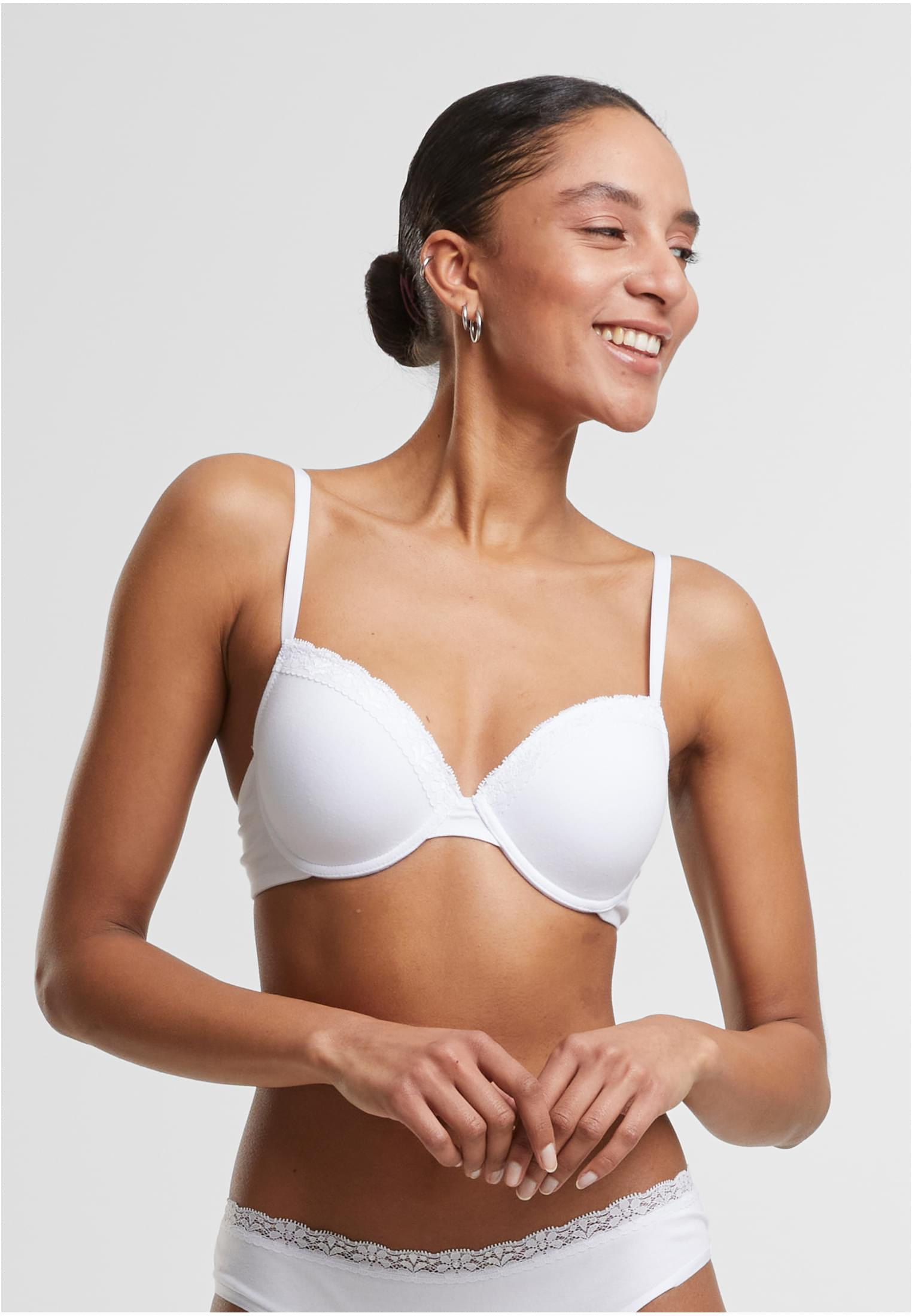 Basic Cotton BH Lace 2-Pack (70A white+white)