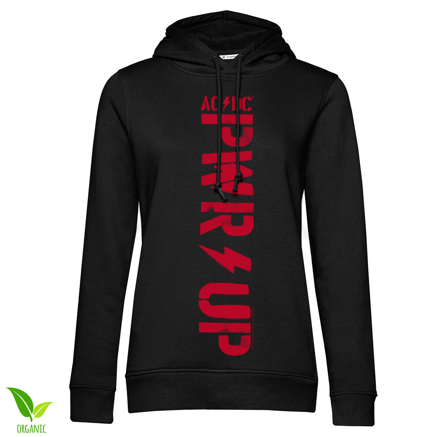 AC/DC - PWR-Up Vertical Logo Girly Hoodie (L Black)