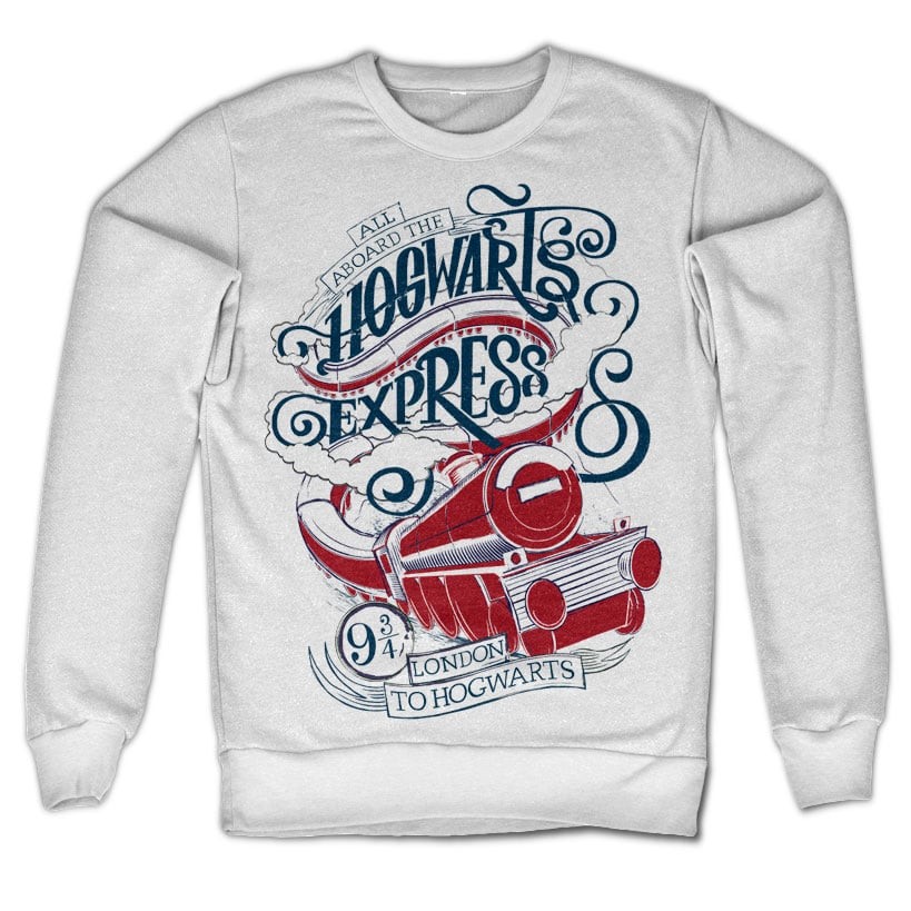All Aboard The Hogwarts Express Sweatshirt (S White)