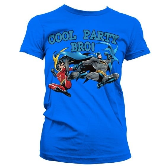 Batman - Cool Party Bro! Girly T-Shirt (L Blue)