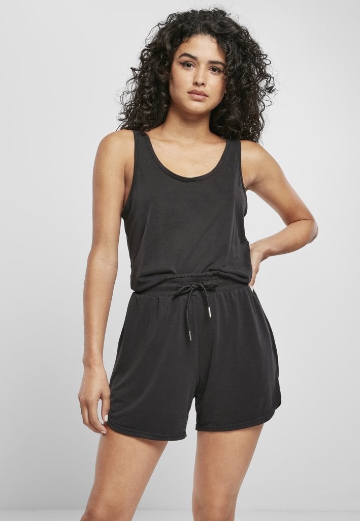Kort jumpsuit utan armar dam (3XL Svart)