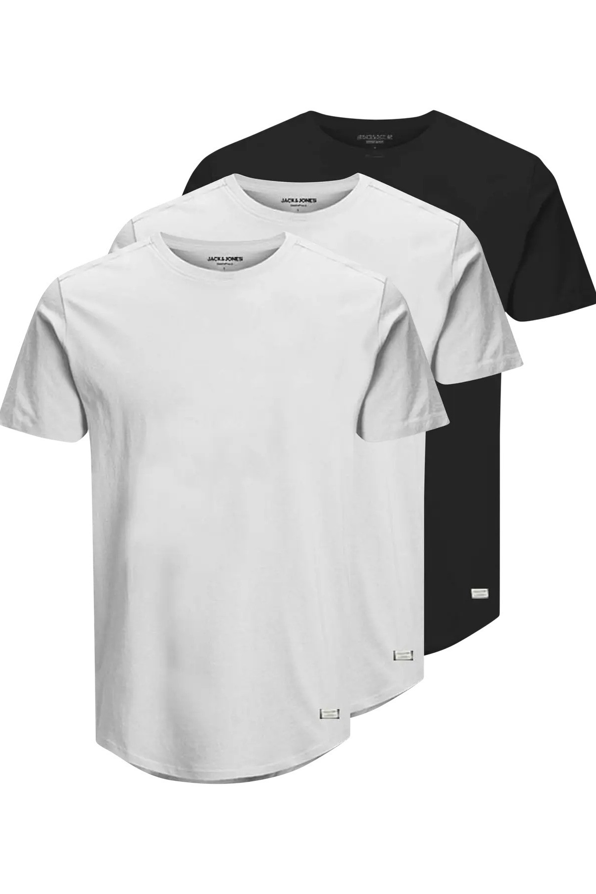 3-pack T-shirt med runt avslut (XXL White 2White 1Black)
