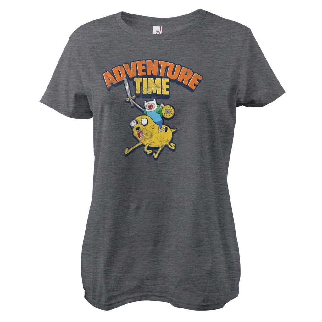 Adventure Time Washed Girly Tee (DarkHeather L)