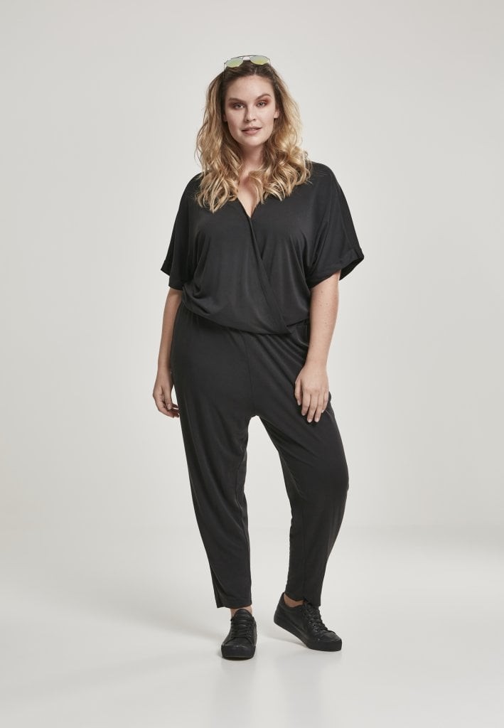 Svart jumpsuit dam plus size (3XL Svart)