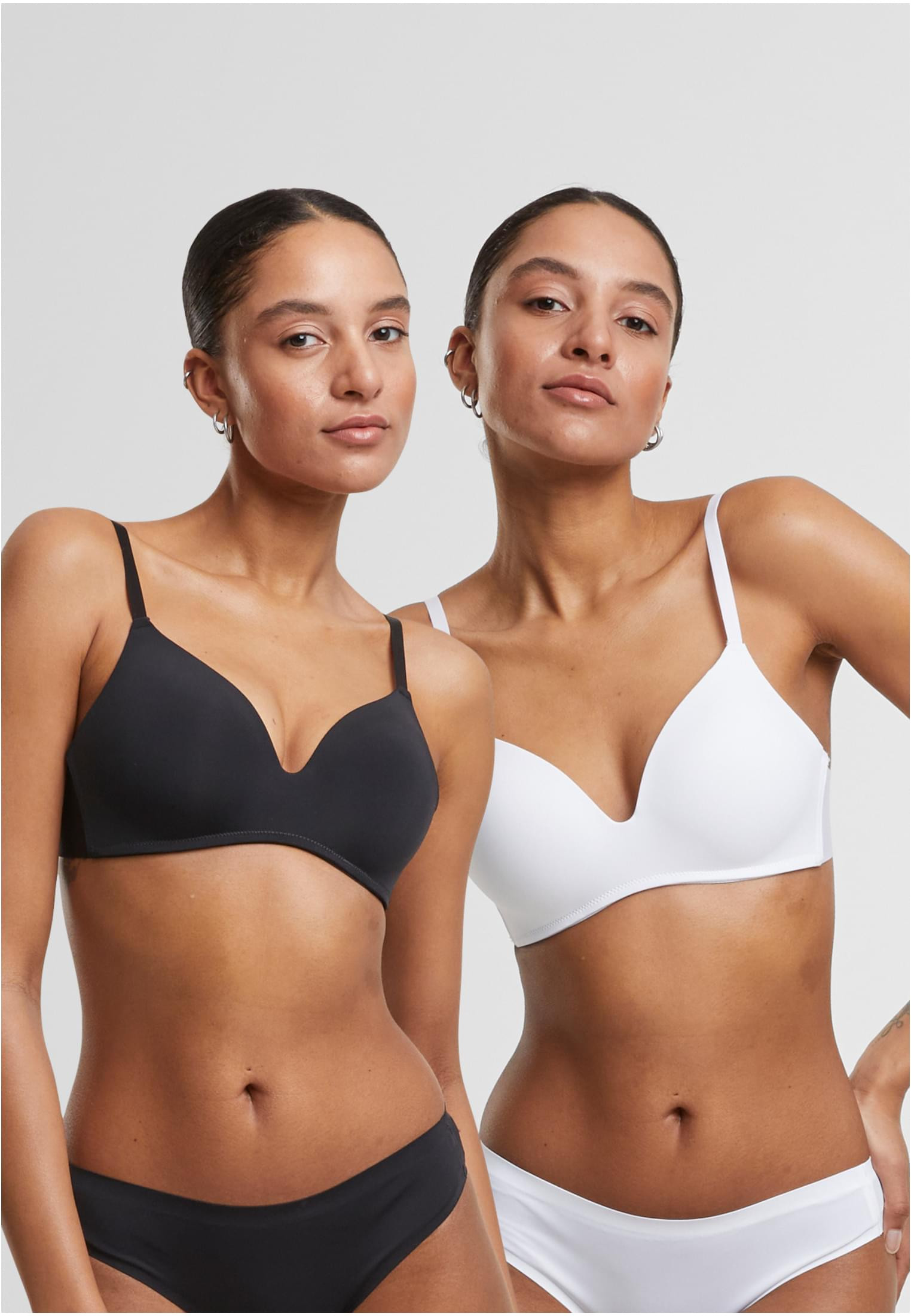 Basic Vadderade BH 2-Pack (70B black+white)