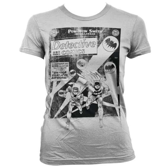 Batman - Detective Comics Distressed Girly T-Shirt (S White)