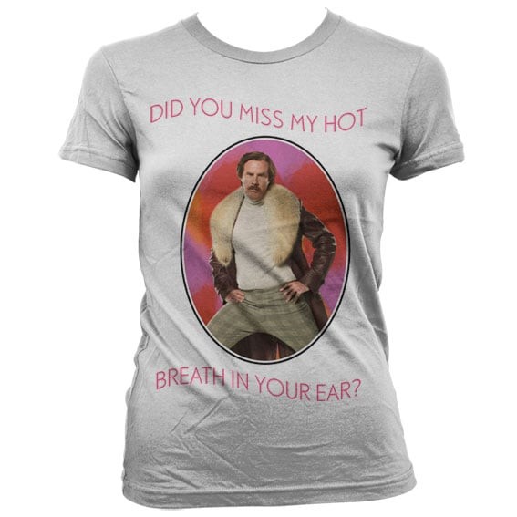 Hot Breath In You Ear Girly T-Shirt (L White)