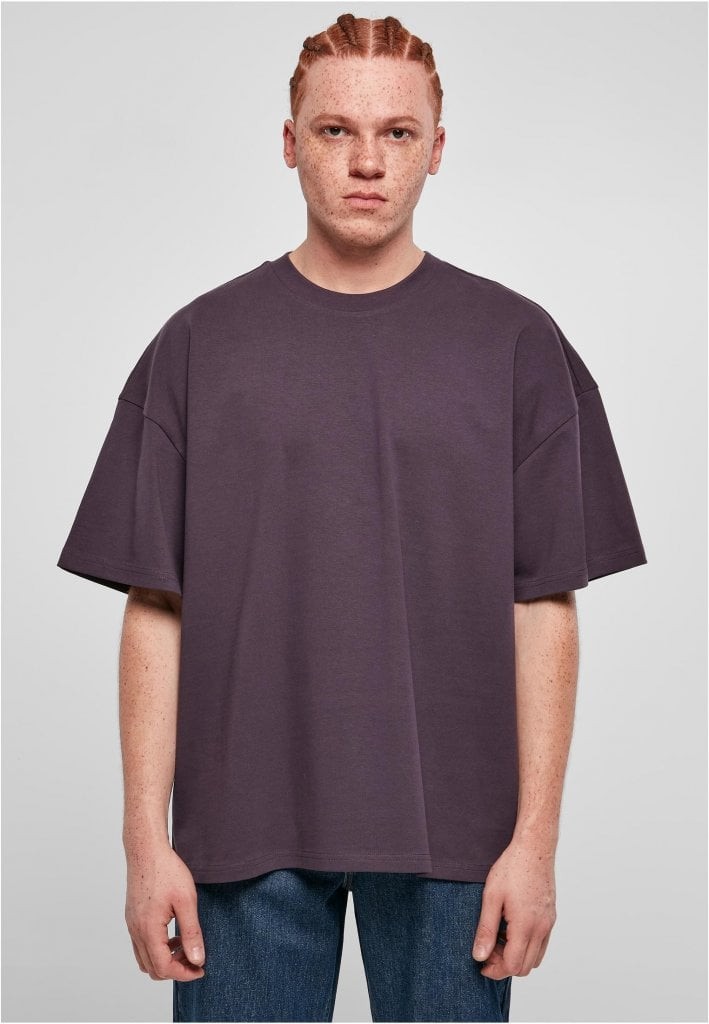 Extra tjock oversized T-shirt herr (3XL purplenight)