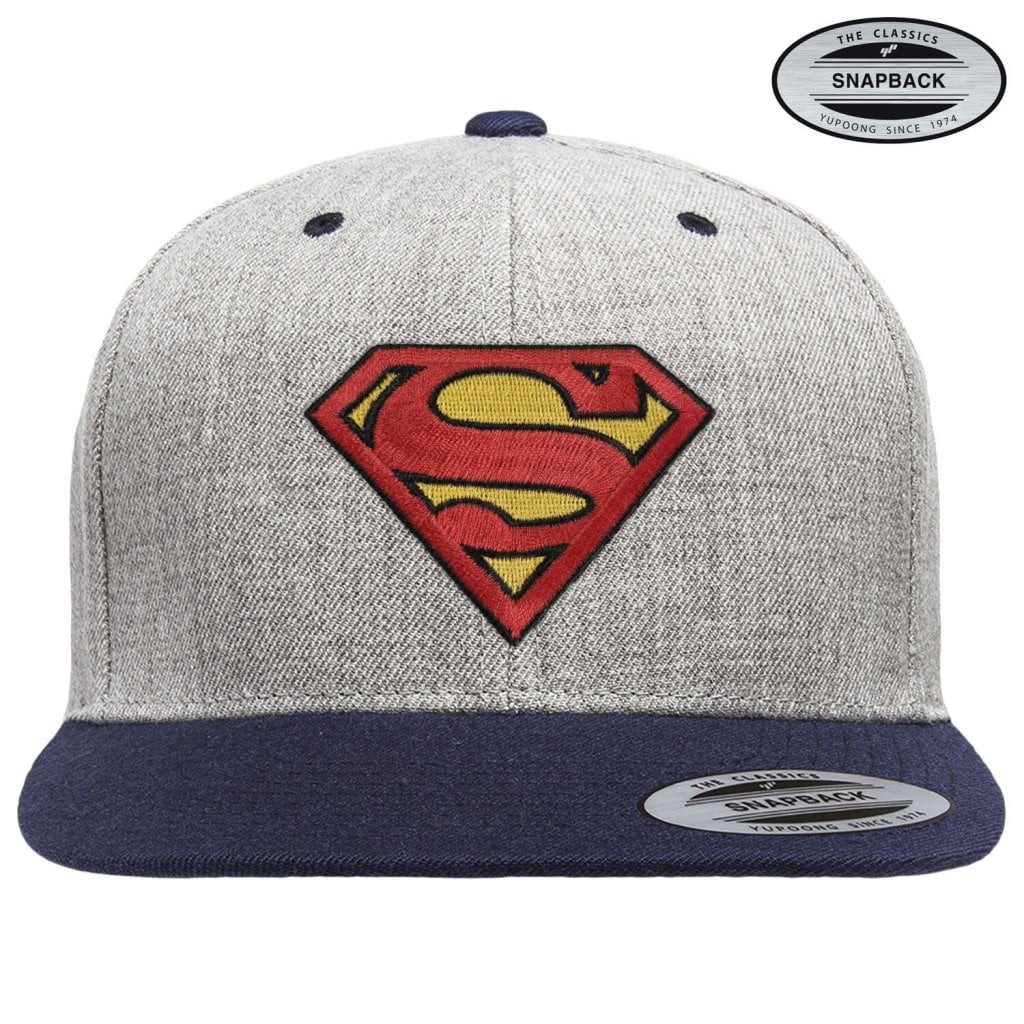 Superman Premium Snapback Cap (HeatherGreyNavy)