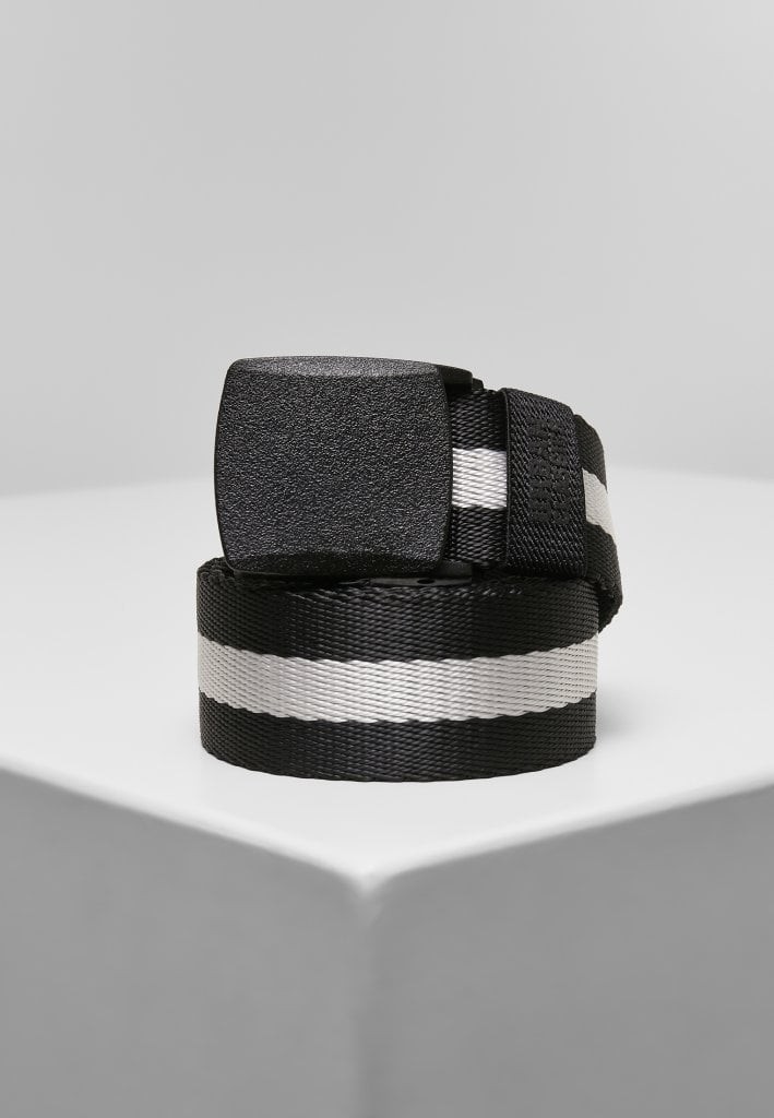 Randigt bälte (S/M Svart)