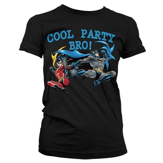 Batman - Cool Party Bro! Girly T-Shirt (L Black)