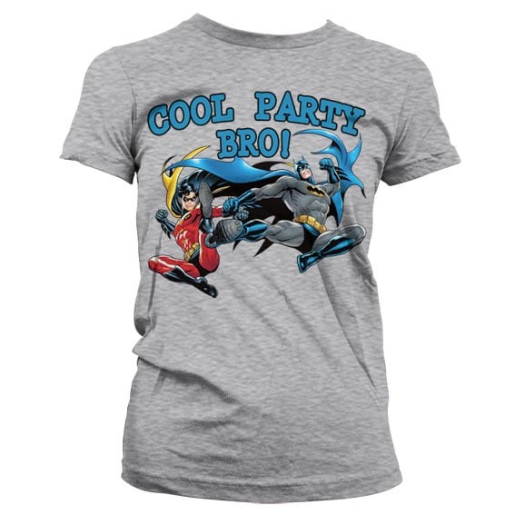 Batman - Cool Party Bro! Girly T-Shirt (L HeatherGrey)