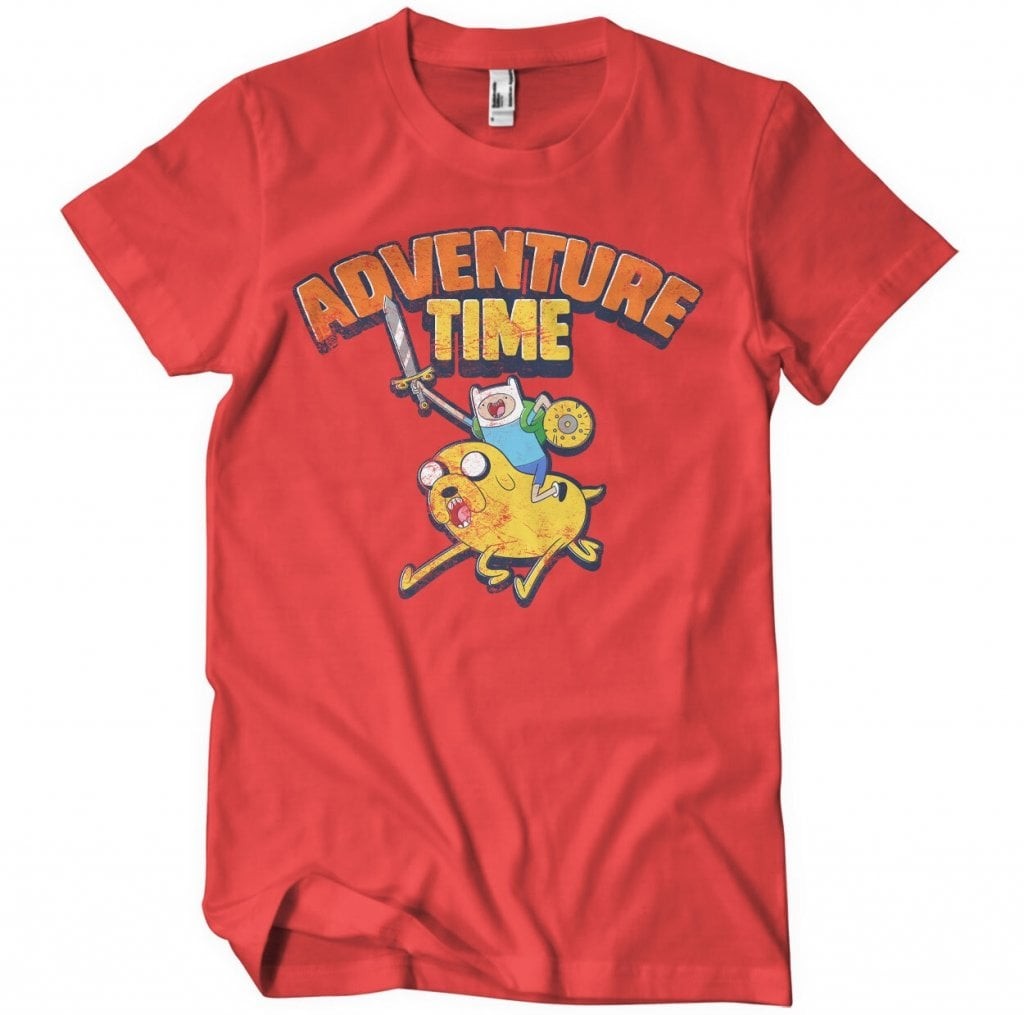 Adventure Time Washed T-Shirt (Red L)